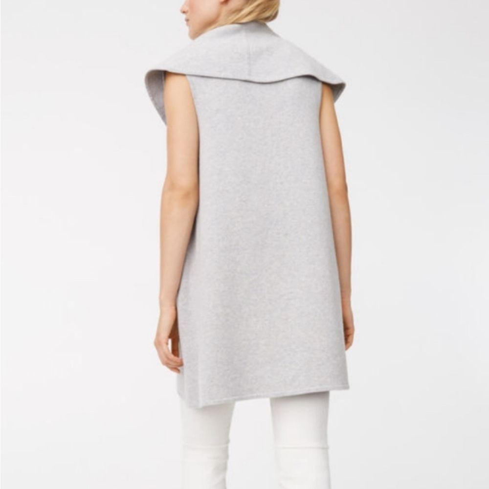Club Monaco Delaynee Wool Cashmere Vest Gray Sleeveless Cardigan Women’s M/L - Picture 11 of 11